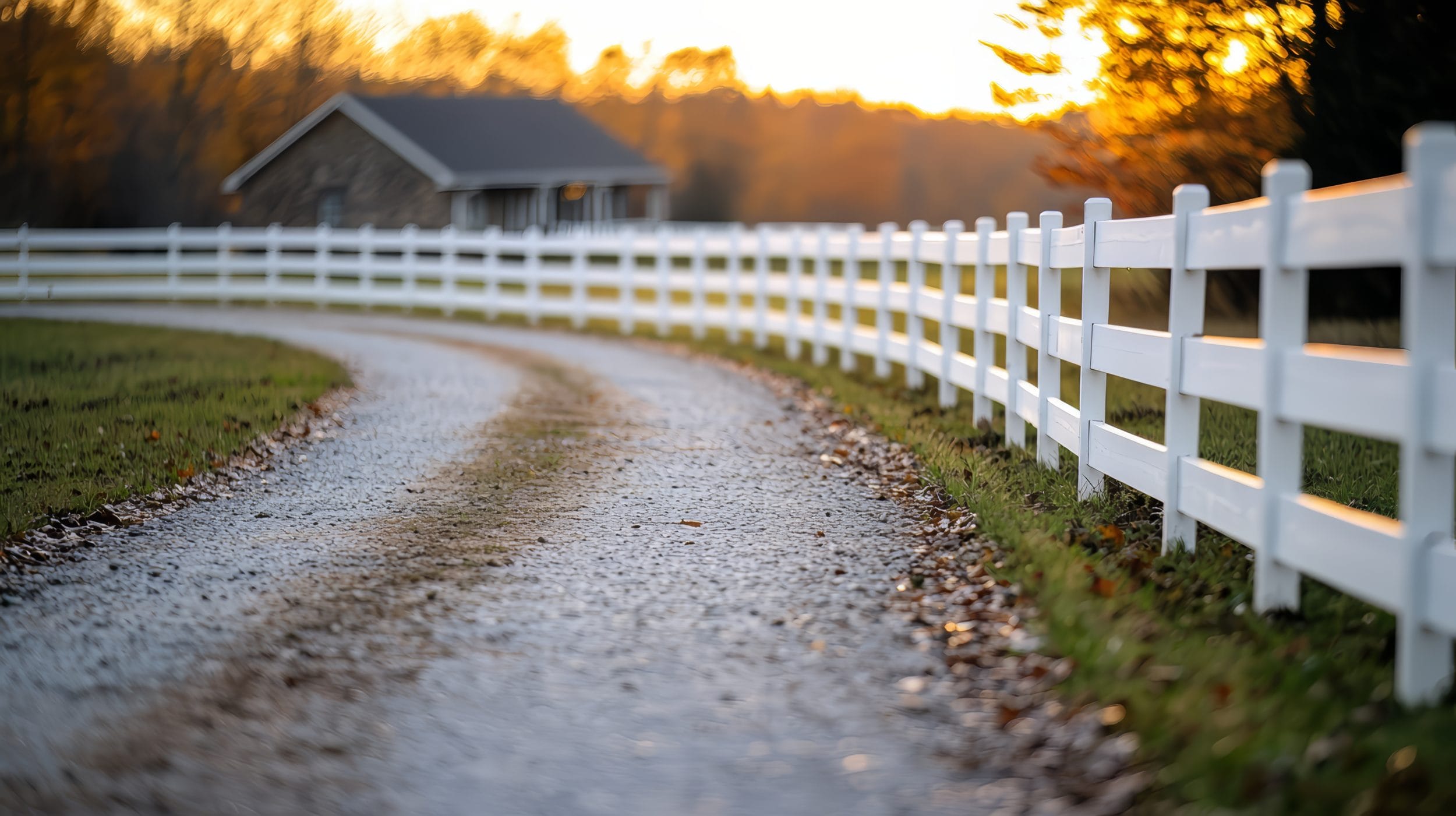 Virtual therapy should be an option. Photo of a gravel road with a white picket fence.